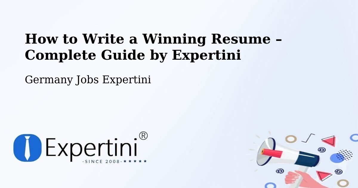 Resume Writing Guide for Job Seekers – Kiel - Kiel, Germany Jobs Expertini